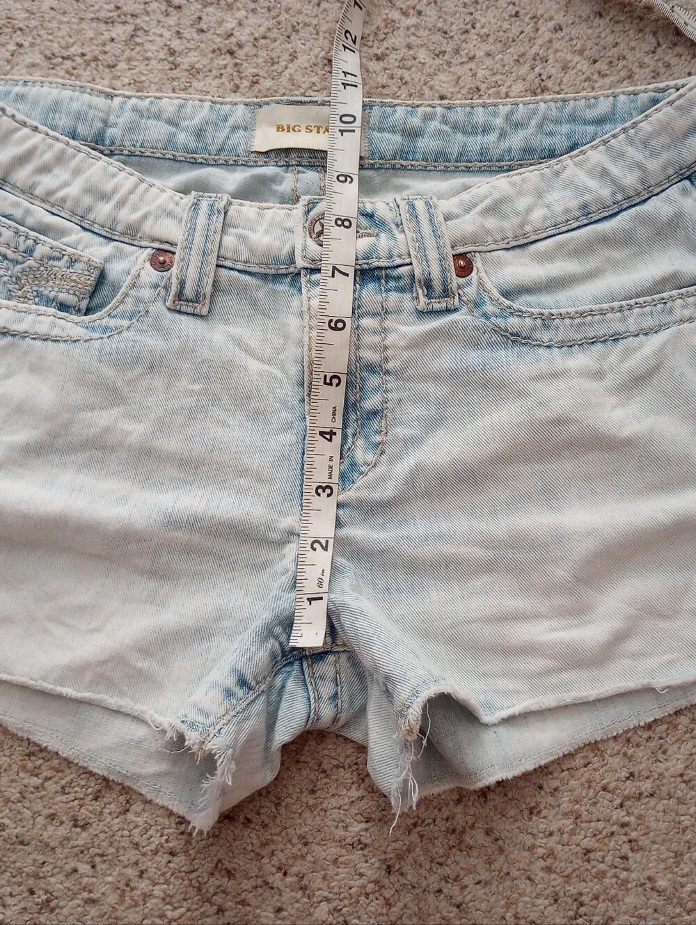 Big Star Jean Shorts Light Wash Size 29 Country Cowgirl Western